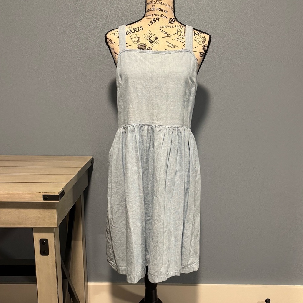 J By J Crew Denim Chambray Cotton Mini Dress NWOT